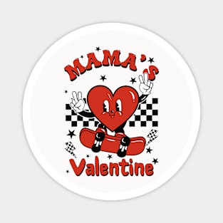 Retro Groovy Mama_s Valentine Cute Heart Boys Girls Kids Magnet